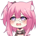 Kucing Pink berkacamata - discord server icon