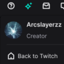 Arcslayerzz's Twitch stream - discord server icon