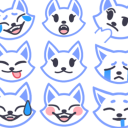 White Fox Emotes - discord server icon